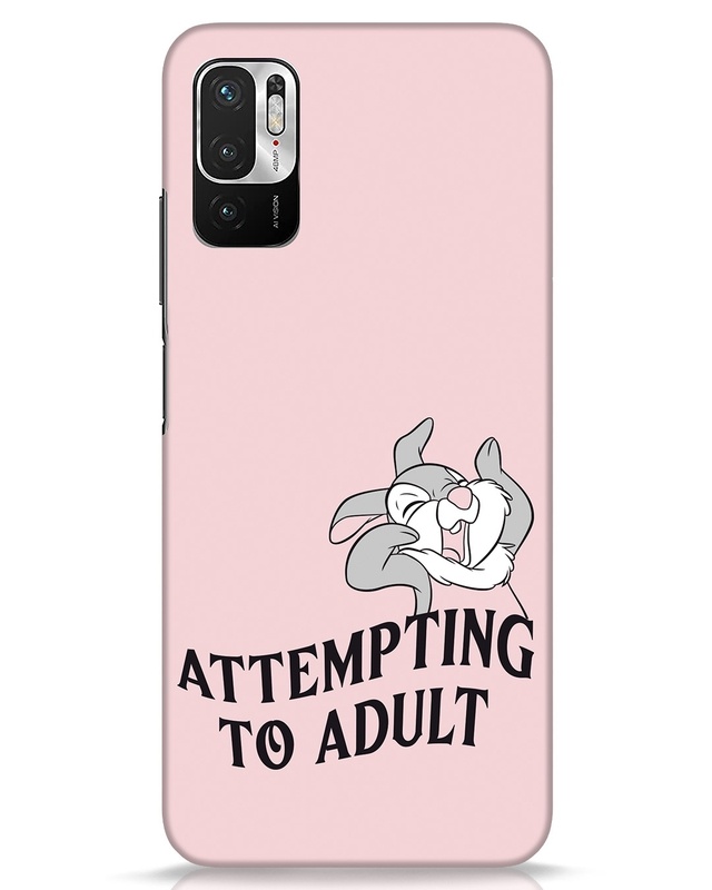 Shop Attempting To Adult Designer Hard Cover for Xiaomi Redmi Note 10 T-Front