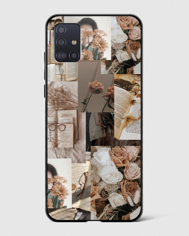 Autumnal Floral Aesthetic Premium Glass Case for Samsung Galaxy A51