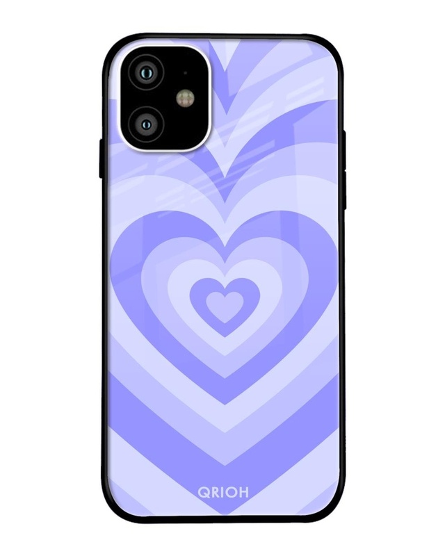 Shop Azure Infinite Heart Premium Glass Case for Apple iPhone 11 (Shock Proof, Scratch Resistant)-Front