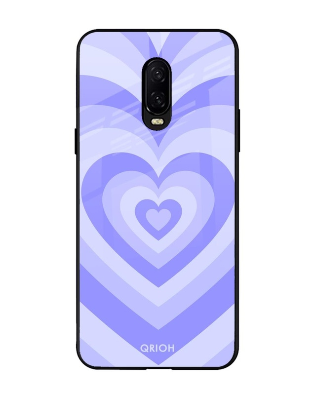 Shop Azure Infinite Heart Premium Glass Case for OnePlus 6T (Shock Proof, Scratch Resistant)-Front