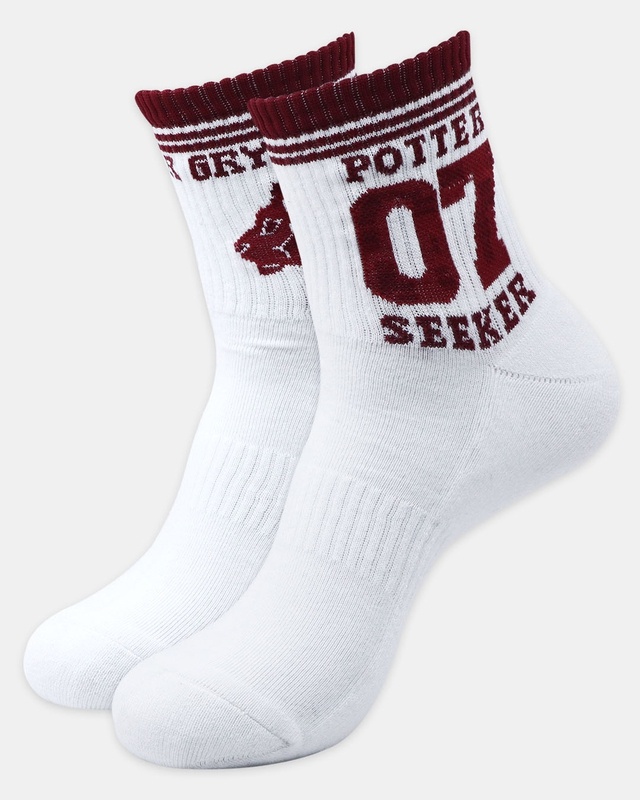 Shop Balenzia Harry Potter High Ankle Sports Socks for Men (Pack of 2)-Front