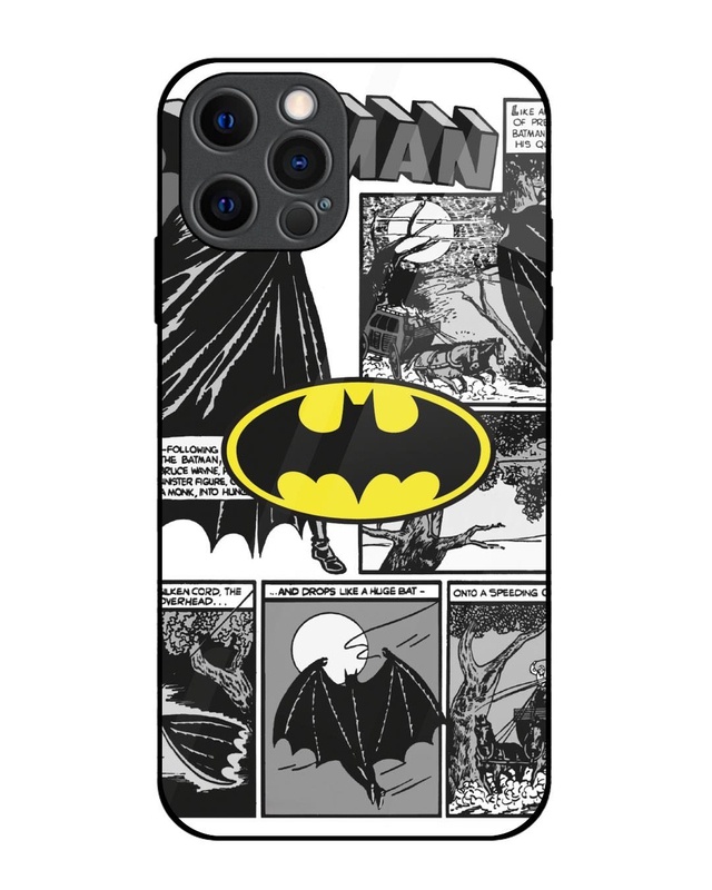 Shop Batman Hahaha Premium Glass Cover for Apple Iphone 12 Pro-Front