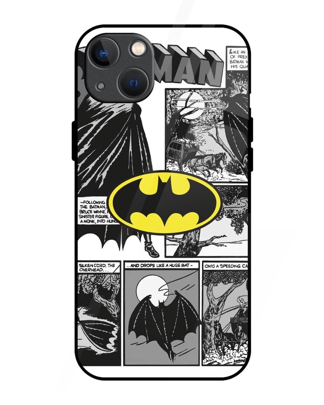 Shop Batman Hahaha Premium Glass Cover for Apple iPhone 13-Front