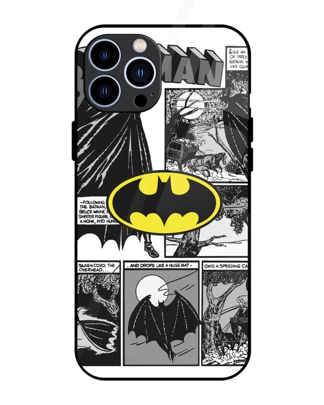 Shop Batman Hahaha Premium Glass Cover for Apple iPhone 13 Pro-Front