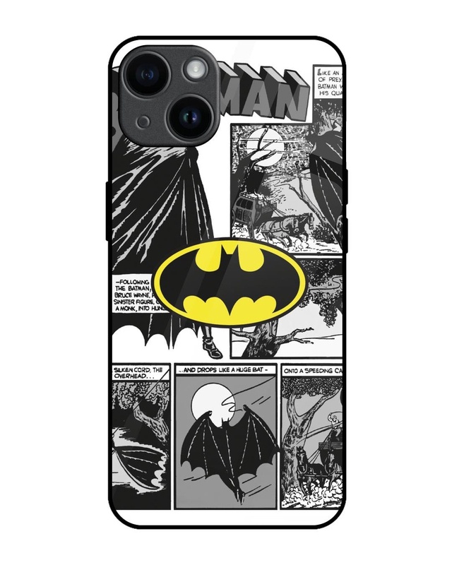 Shop Batman Hahaha Premium Glass Cover for Apple iPhone 14-Front