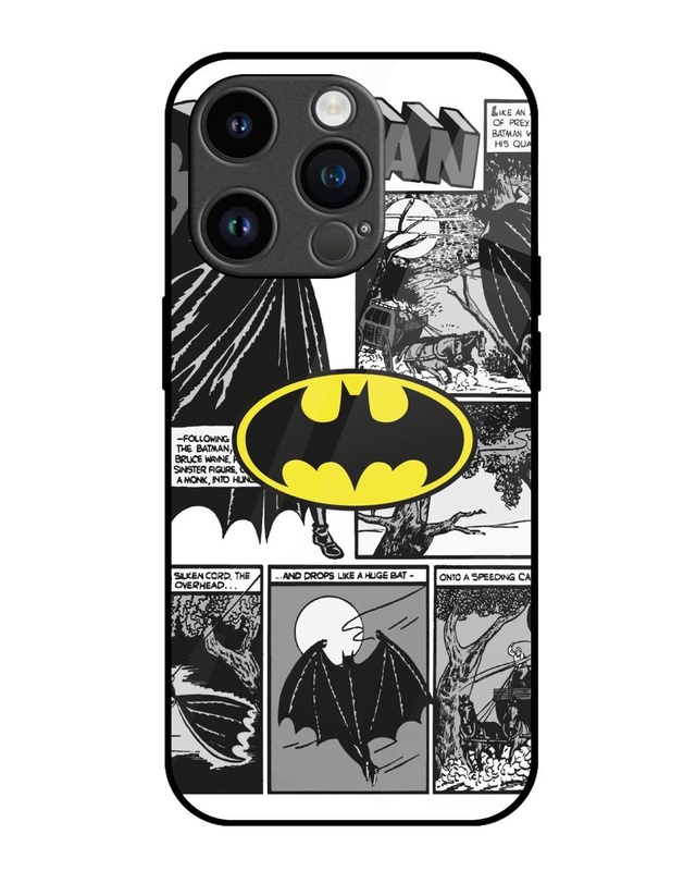 Shop Batman Hahaha Premium Glass Cover for Apple iPhone 14 Pro-Front