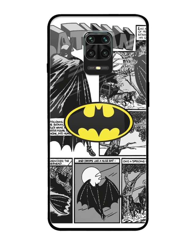 Shop Batman Hahaha Premium Glass Cover for Redmi Note 9 Pro Max-Front