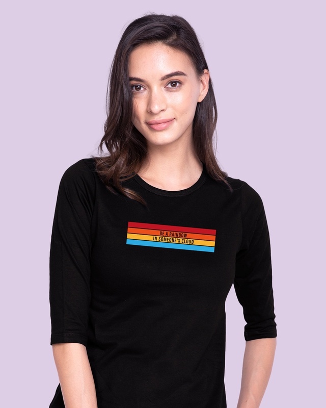 Shop Be A Rainbow  3/4th Sleeve T-Shirt-Front