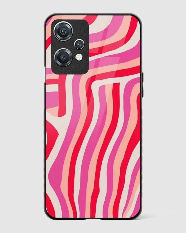 Shop Beach Waves Pattern Premium Glass Case for OnePlus Nord CE 2 Lite 5G-Front