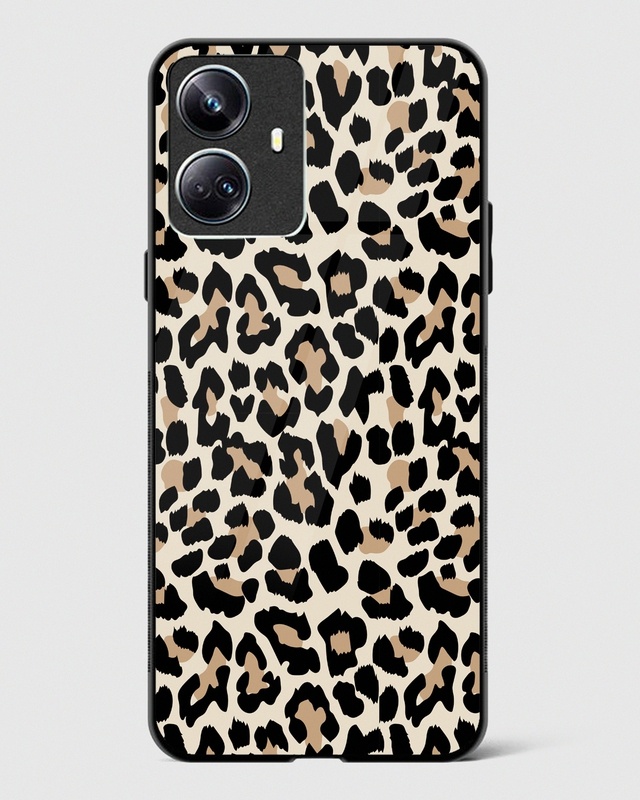 Shop Beaver Leopard Print Premium Glass Case for Realme 10 Pro Plus 5G-Front