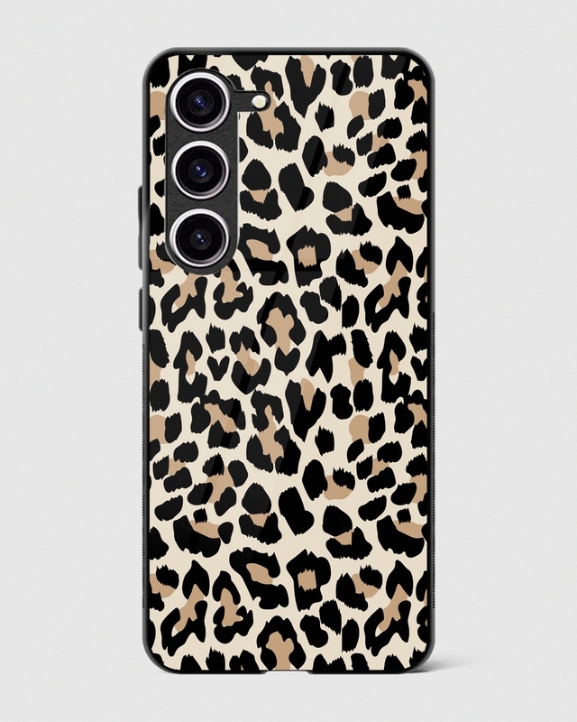 Shop Beaver Leopard Print Premium Glass Case for Samsung Galaxy S23 5G-Front