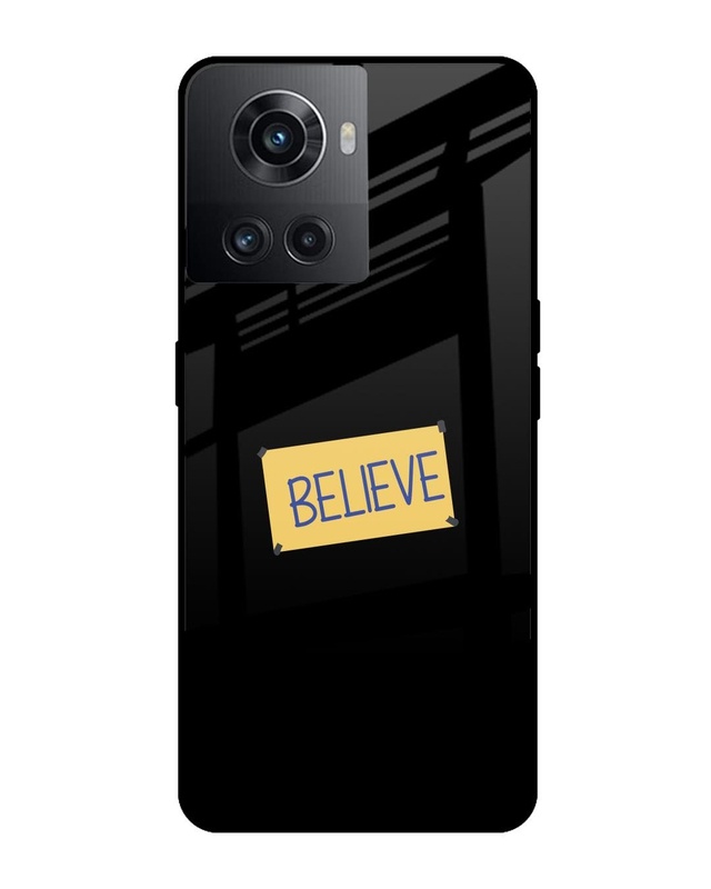 Shop Believe Yourself Premium Glass Case for OnePlus 10R 5G(Shock Proof, Scratch Resistant)-Front