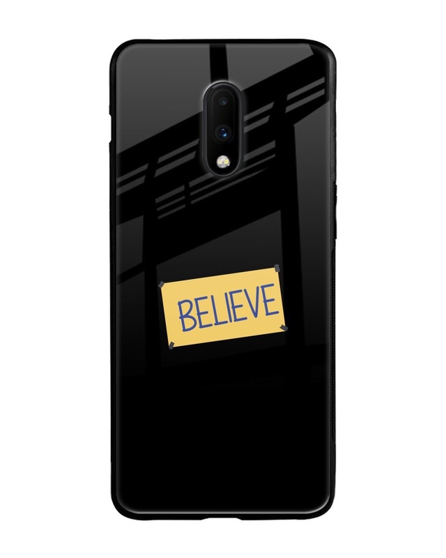 Shop Believe Yourself Premium Glass Case for OnePlus 7(Shock Proof, Scratch Resistant)-Front