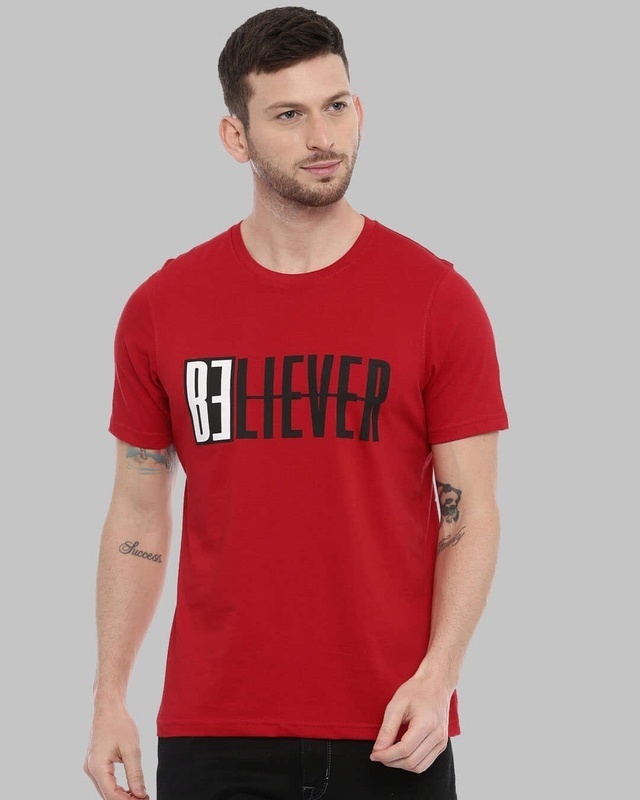 Shop Believer Printed T-Shirt-Front