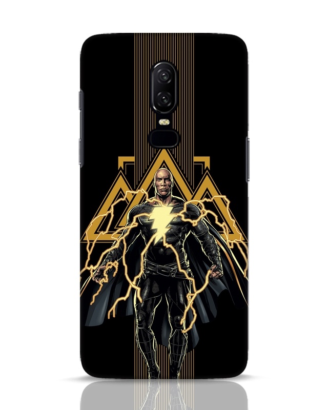 Shop Black Adam Designer Hard Cover for OnePlus 6-Front