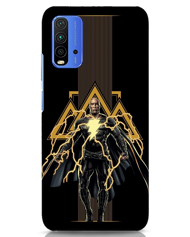 Shop Black Adam Designer Hard Cover for Xiaomi Redmi 9 Power-Front