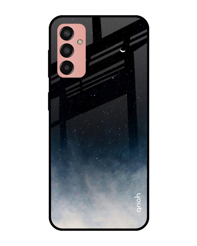 Shop Black Aura Printed Premium Glass Cover for Samsung Galaxy F13 (Shockproof, Light Weight)-Front