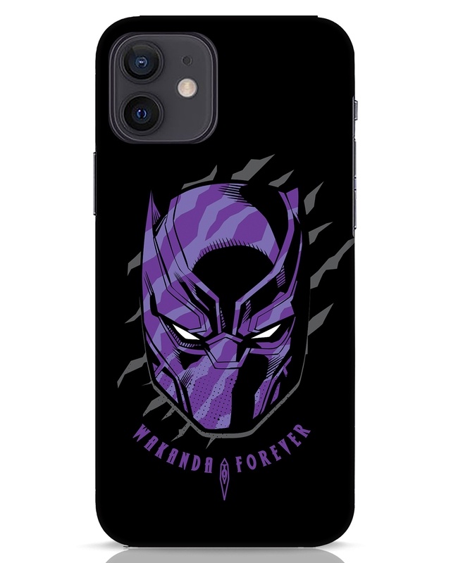 Shop Black Panther Mask Designer Hard Cover for Apple iPhone 12-Front