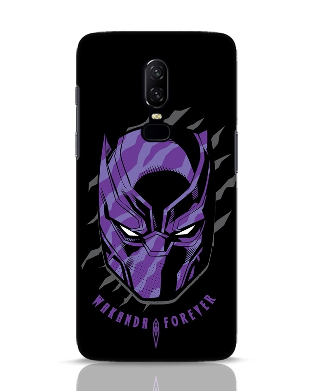 Shop Black Panther Mask Designer Hard Cover for OnePlus 6-Front