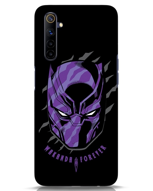 Shop Black Panther Mask Designer Hard Cover for Realme 6i-Front