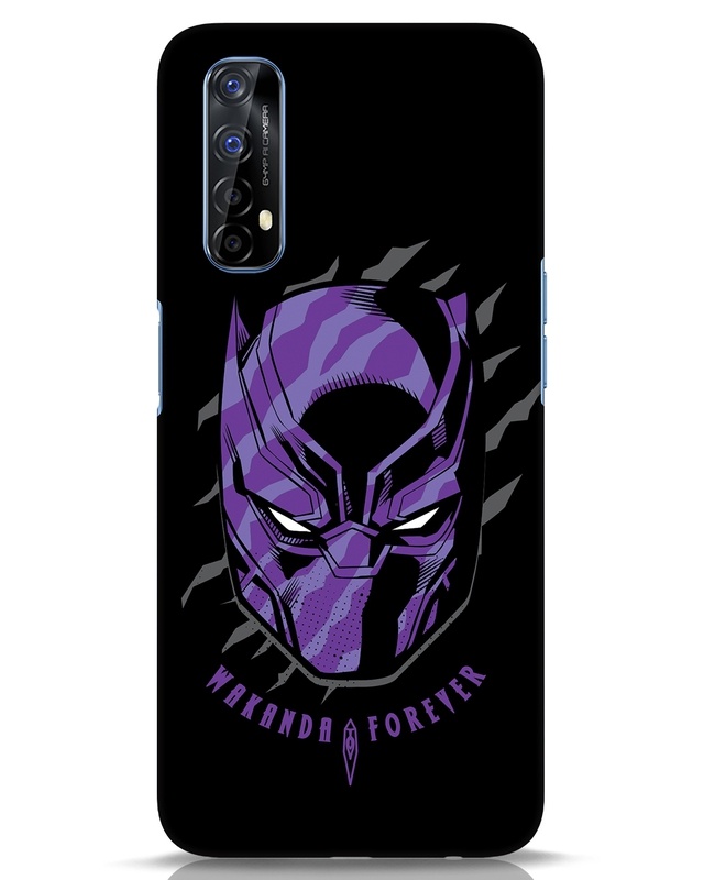 Shop Black Panther Mask Designer Hard Cover for Realme 7-Front