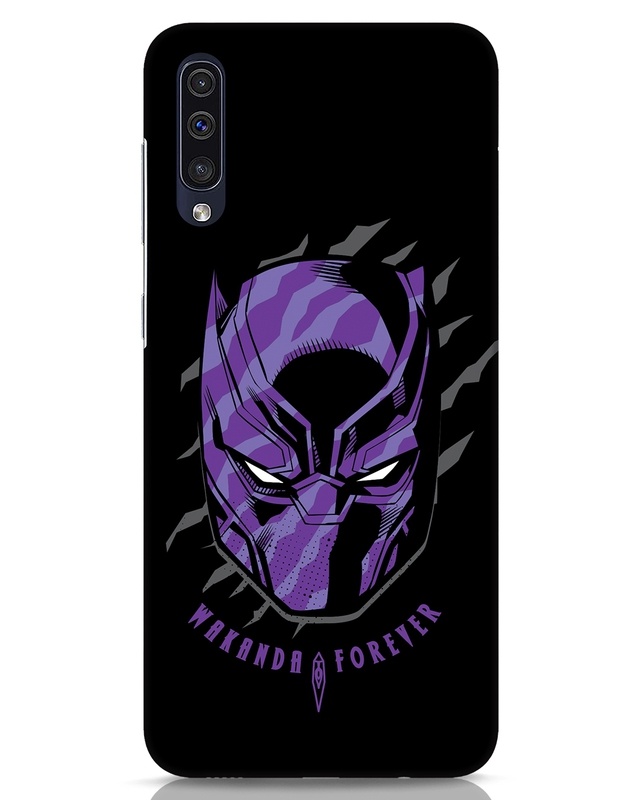 Shop Black Panther Mask Designer Hard Cover for Samsung Galaxy A50-Front