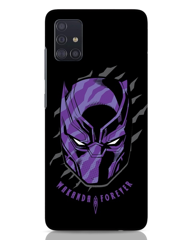 Shop Black Panther Mask Designer Hard Cover for Samsung Galaxy A51-Front