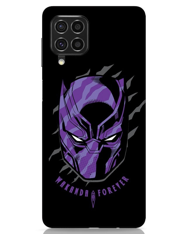 Shop Black Panther Mask Designer Hard Cover for Samsung Galaxy F62-Front