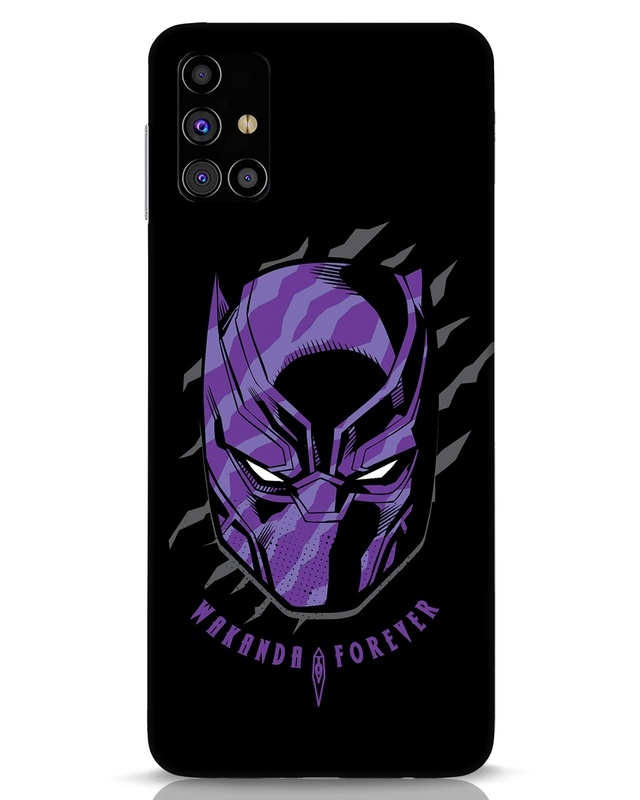 Shop Black Panther Mask Designer Hard Cover for Samsung Galaxy M31s-Front
