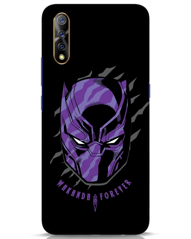 Shop Black Panther Mask Designer Hard Cover for Vivo S1-Front