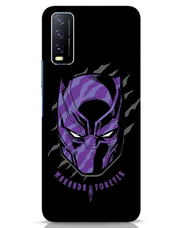 Shop Black Panther Mask Designer Hard Cover for Vivo Y20-Front