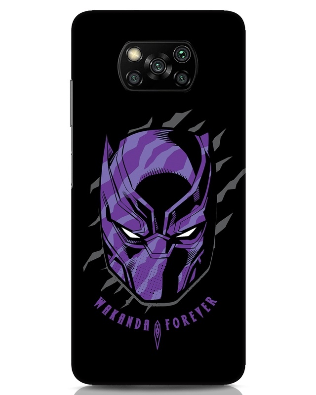 Shop Black Panther Mask Designer Hard Cover for Xiaomi Poco x3-Front