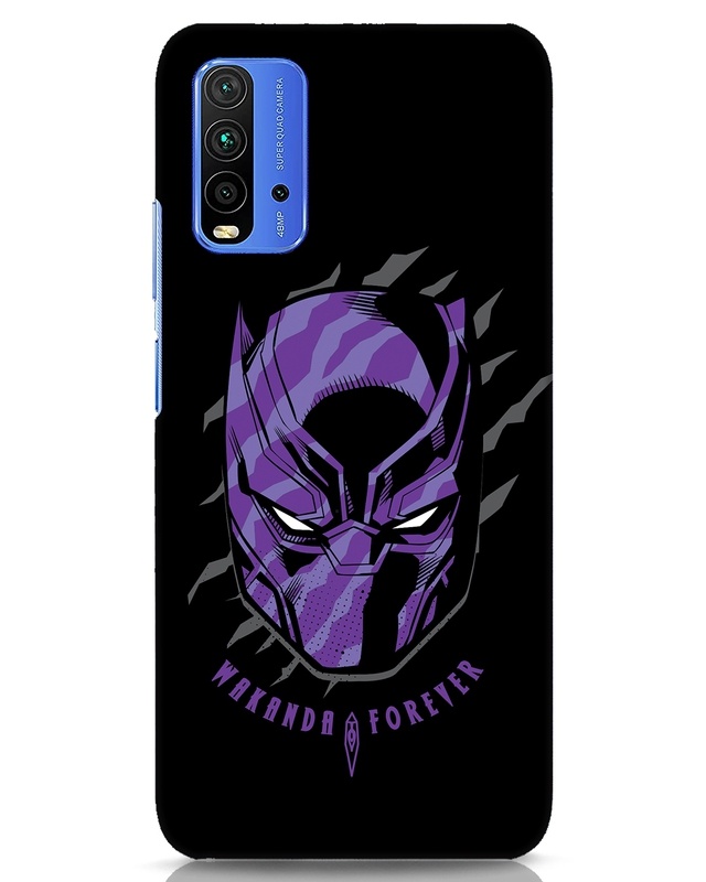 Shop Black Panther Mask Designer Hard Cover for Xiaomi Redmi 9 Power-Front
