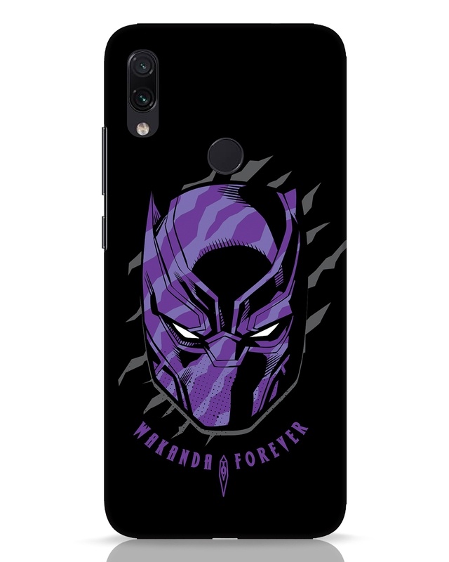 Shop Black Panther Mask Designer Hard Cover for Xiaomi Redmi Note 7 Pro-Front