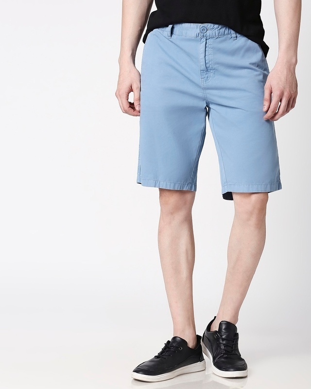 Shop Blue Dust Men's Shorts-Front