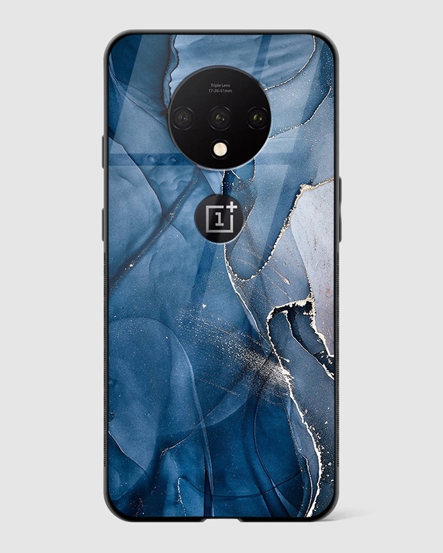 Shop Blue Marble Premium Glass Case for OnePlus 7T-Front