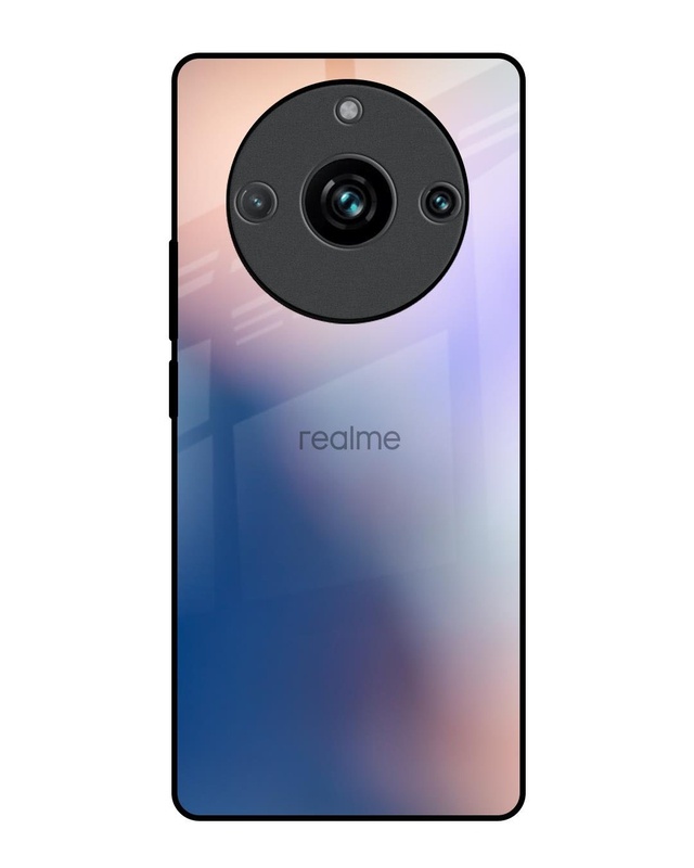 Shop Blue Mauve Gradient Premium Glass Case for Realme 11 Pro Plus 5G (Shock Proof, Scratch Resistant)-Front