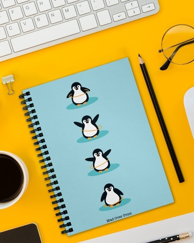 Shop Blue Penguins Notepad (50 Pages)-Front