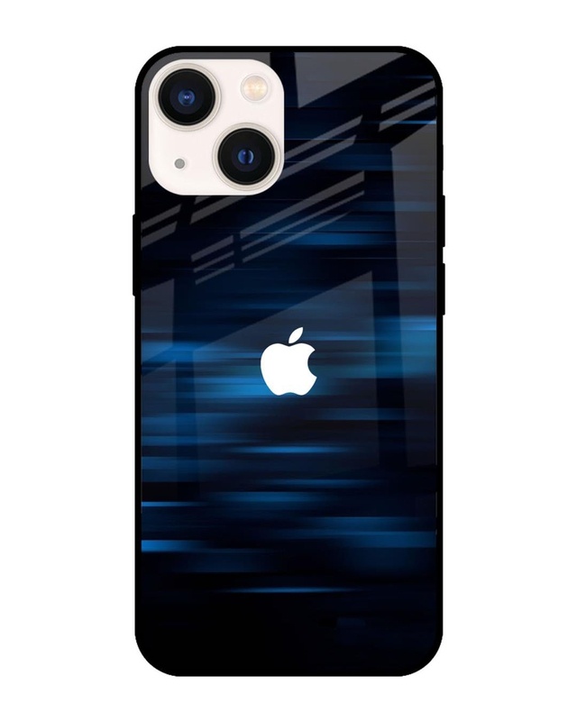 Shop Blue Rough Abstract Premium Glass Case for Apple iPhone 14 Plus(Shock Proof, Scratch Resistant)-Front