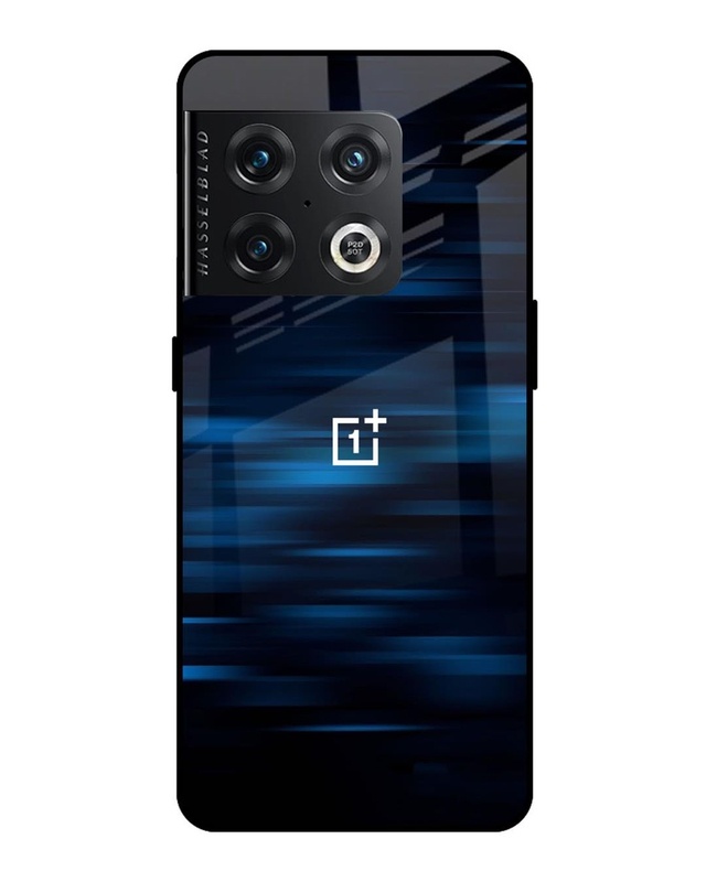 Shop Blue Rough Abstract Premium Glass Case for OnePlus 10 Pro(Shock Proof, Scratch Resistant)-Front