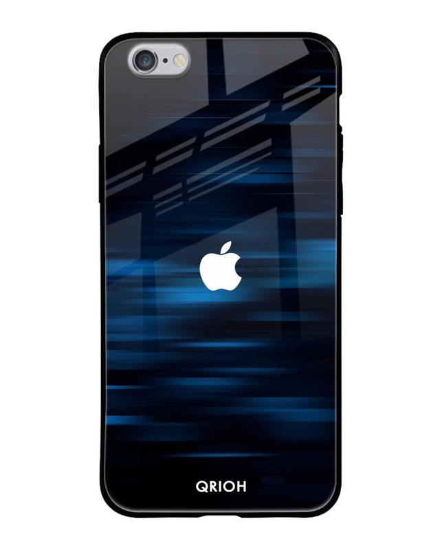 Shop Blue Rough Pastel Premium Glass Cover For iPhone 6S (Impact Resistant, Matte Finish)-Front