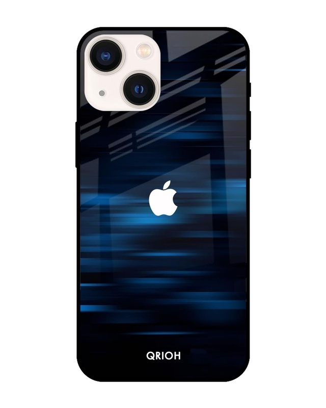 Shop Blue Rough Pastel Premium Glass Cover for Apple iPhone 14 Plus (Shock Proof, Scratch Resistant)-Front