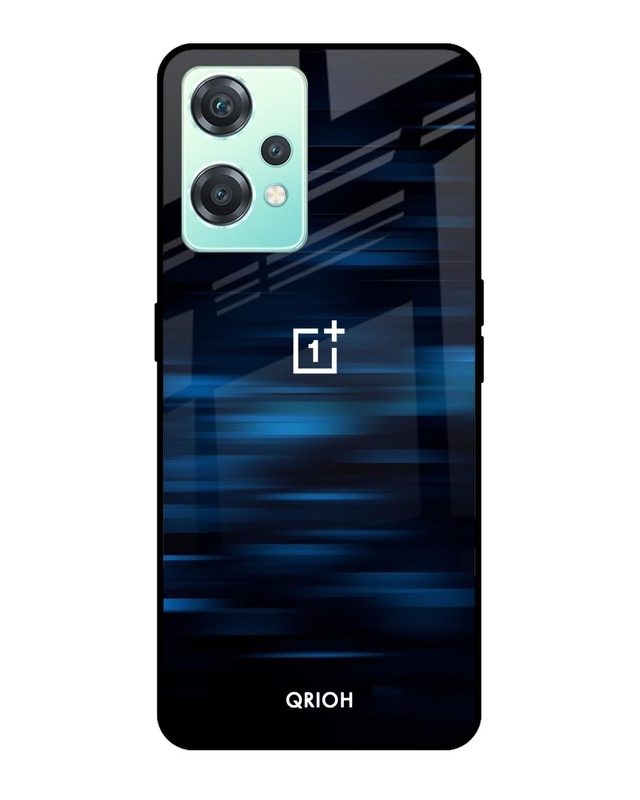 Shop Blue Rough Pastel Premium Glass Cover For OnePlus Nord CE 2 Lite 5G (Impact Resistant, Matte Finish)-Front