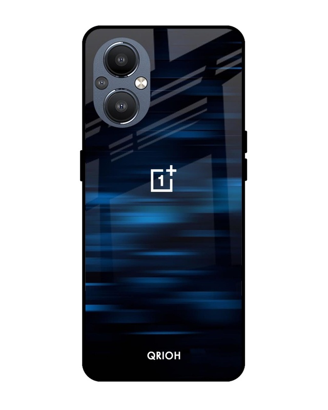 Shop Blue Rough Pastel Premium Glass Cover For OnePlus Nord N20 5G (Impact Resistant, Matte Finish)-Front