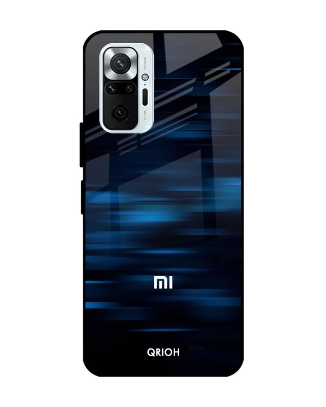 Shop Blue Rough Pastel Premium Glass Cover For Xiaomi Redmi Note 10 Pro (Impact Resistant, Matte Finish)-Front