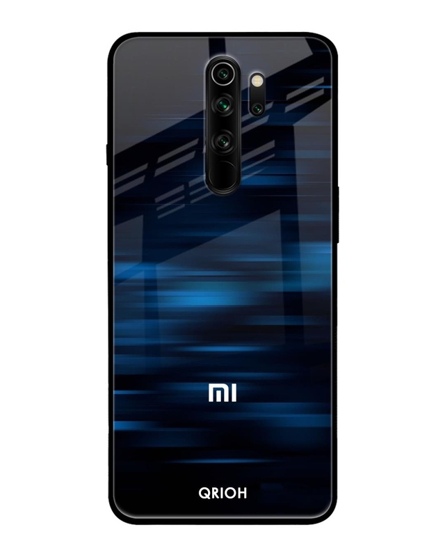 Shop Blue Rough Pastel Premium Glass Cover For Xiaomi Redmi Note 8 Pro (Impact Resistant, Matte Finish)-Front