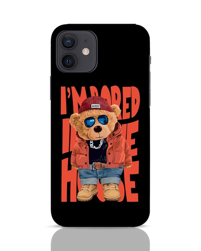 Shop Bored Teddy Designer Hard Cover for Apple iPhone 12-Front