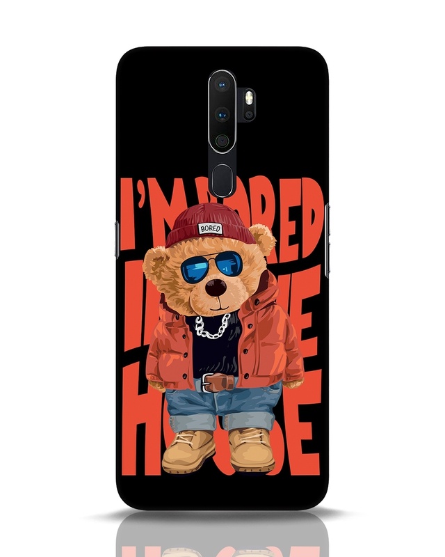 Shop Bored Teddy Designer Hard Cover for Oppo A5 2020-Front
