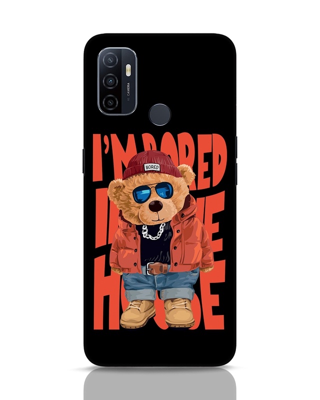 Shop Bored Teddy Designer Hard Cover for Oppo A53-Front