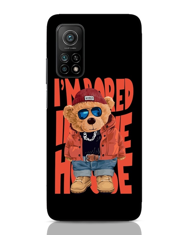 Shop Bored Teddy Designer Hard Cover for Xiaomi Mi 10T-Front